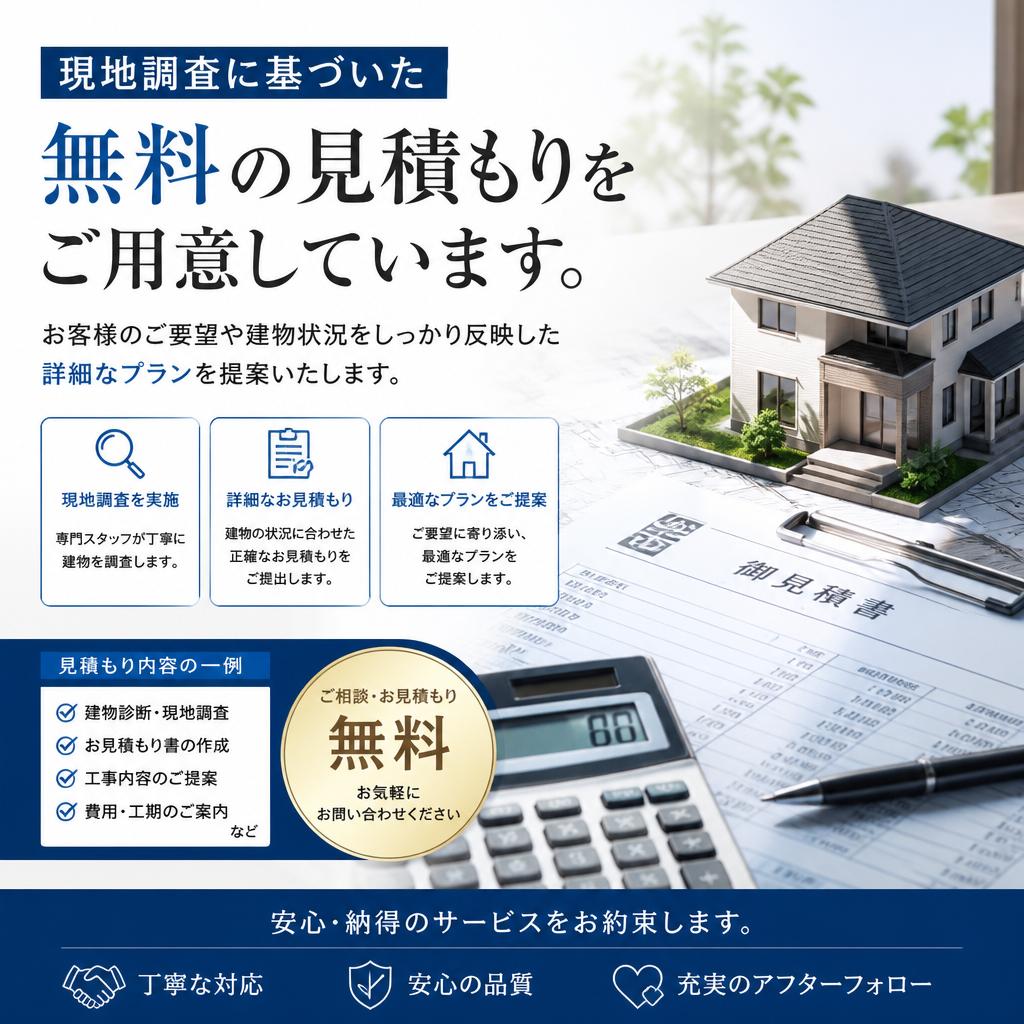 安心・丁寧な事前見積もり