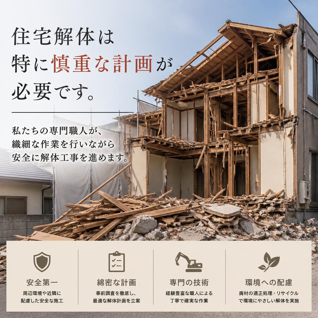 住宅解体の専門技術